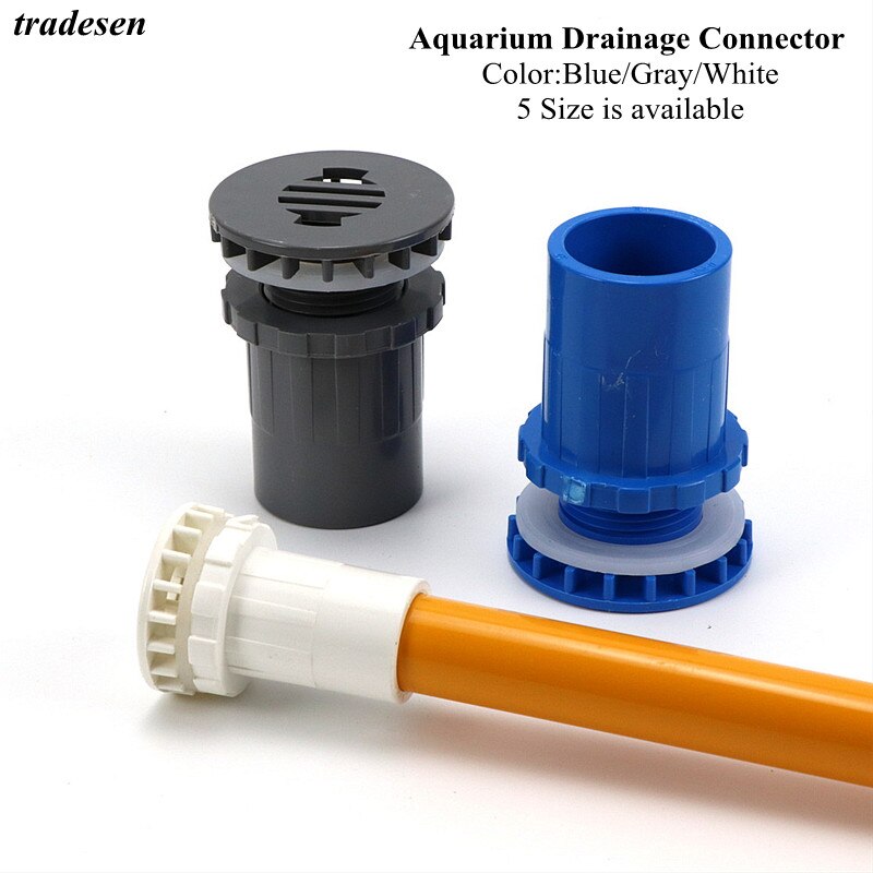 1Pcs I.D20~50mm PVC Pipe Straight Drainage Connector Aquarium Water Tube Drain Fittings Garden Home Hydroponic DIY Accessories
