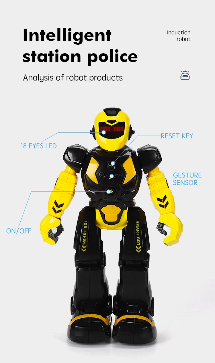 AR Intelligence Toy Robot Remote Control Intelligent Robot Music Robot USB Recharge Early Learning Intelligence rc toy for