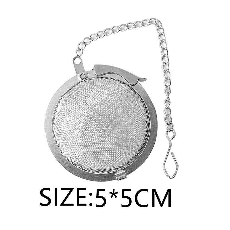1pc kugler i rustfrit stål te-si kaffe urte krydderi filter diffuser te kugle si drikke tilbehør: 02
