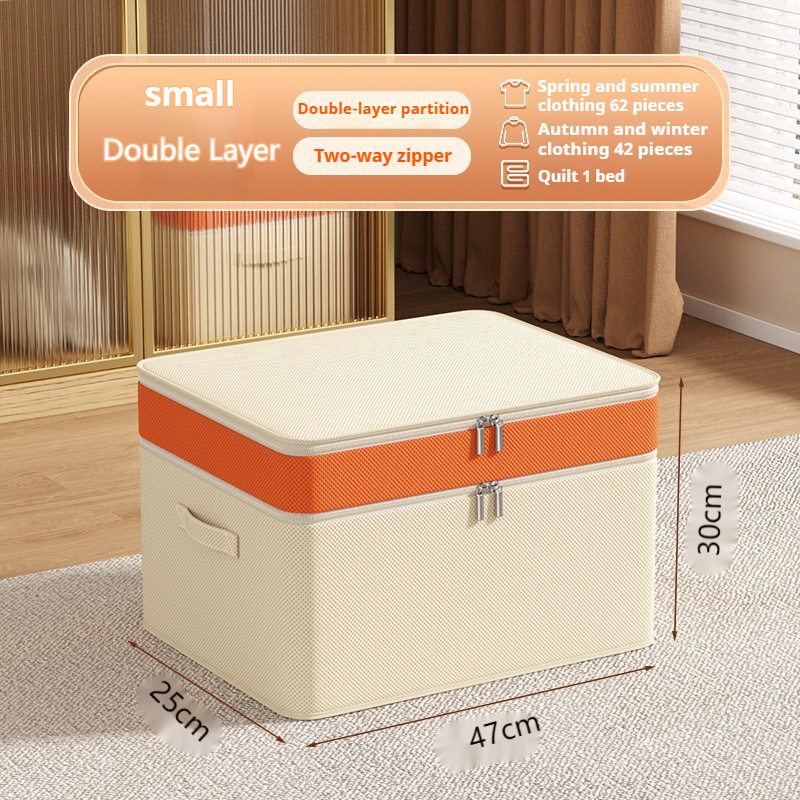 Grote capaciteit bewegende kledingkast Kledingopbergdoos Opvouwbare quiltopbergtas Verhuiszak Katoenen quilttas voor slaapkamerkast: MULTI