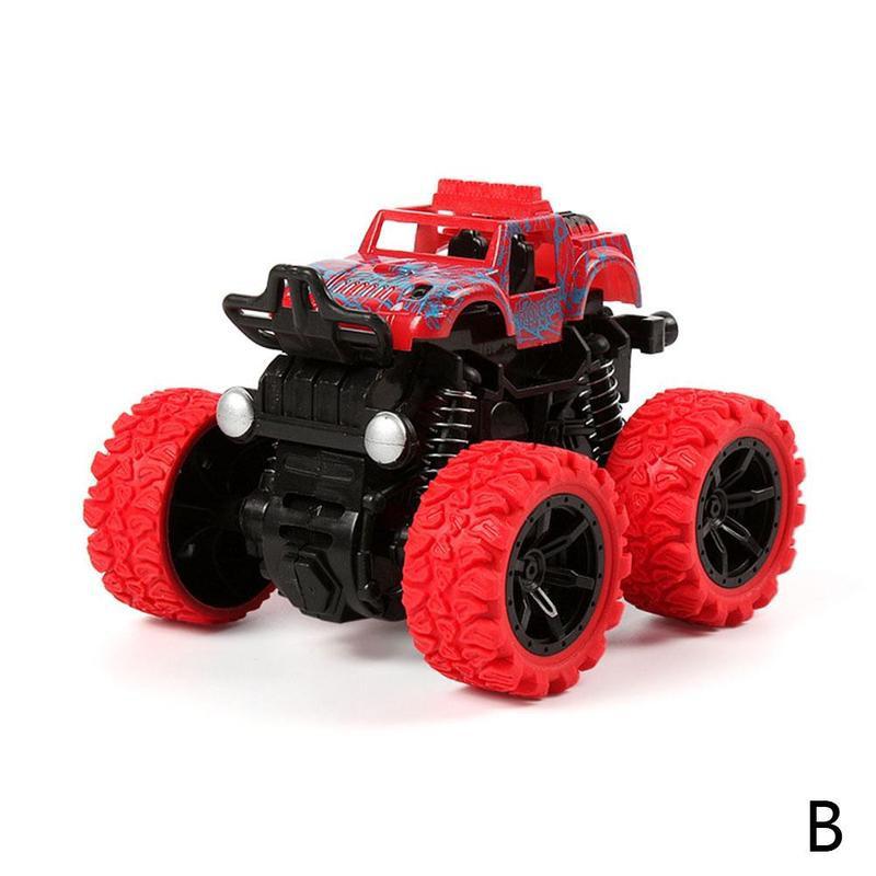 Mini Inertiële Off-Road Voertuig Pullback Kinderen Speelgoed Auto Inertiële Stunt Auto Juguetes Stunt Schorsing Sliding Plastic Frict: red