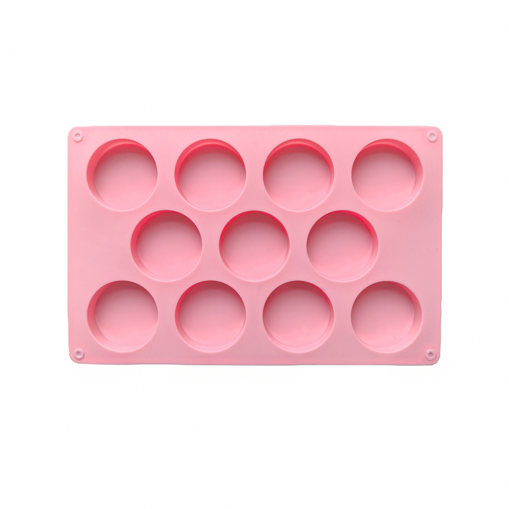 1pc disc baking cake silicone mold DIY chocolate mold sandwich biscuit pancake brownie tray (11 cavities): Chocolate