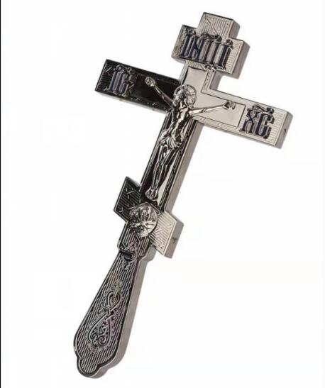 Håller jesus kors östra ortodoxa kyrkan kors ryska 26cm stående