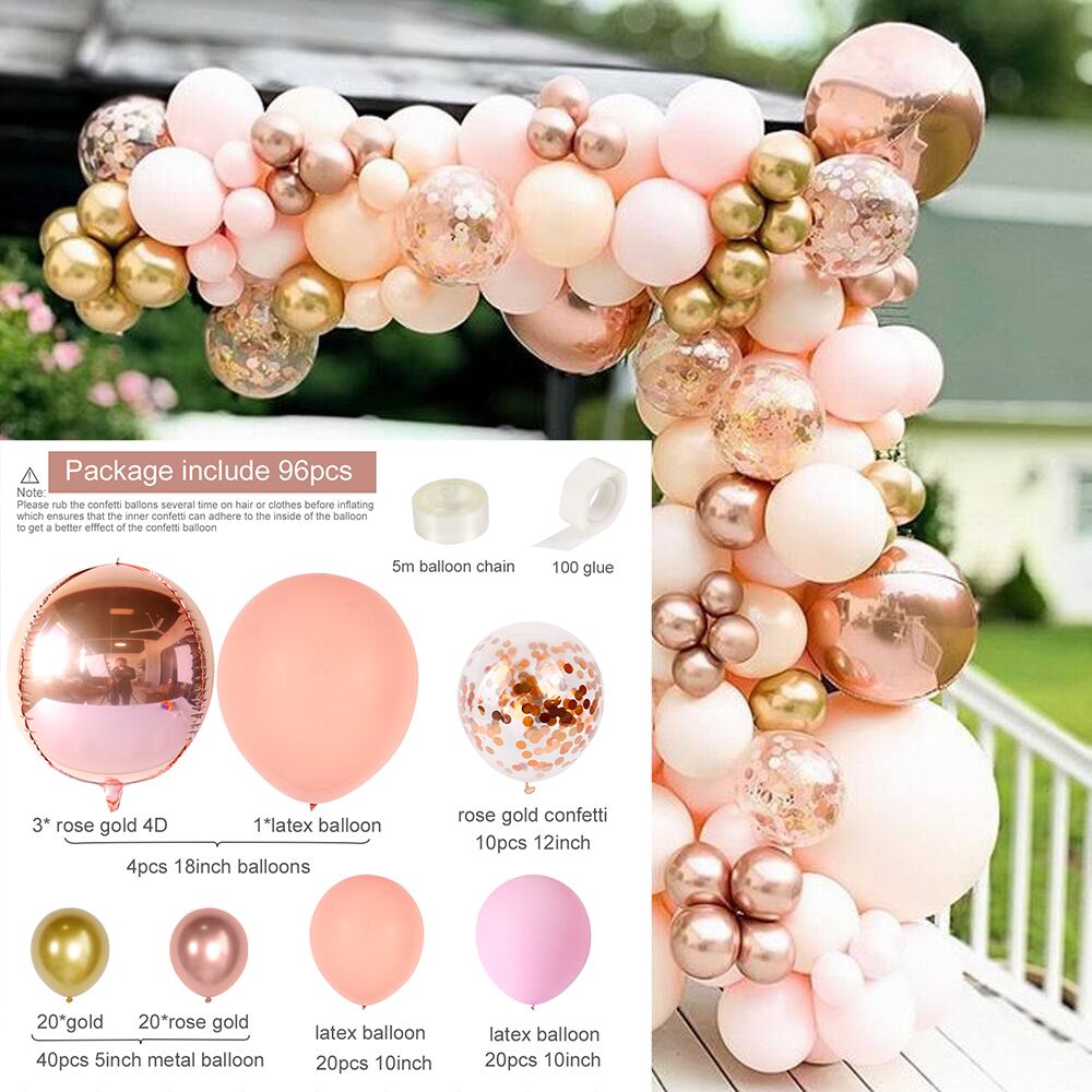 Macaron Balloons Garland Garden Arch Rose Gold Confetti Ballon Wedding Balloon Arch Stand Birthday Party Decor Kids Baby Shower: balloon 2