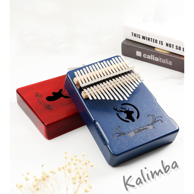 17 Keys Kalimba Mahogany Thumb Piano Reed 17 Key Music Keyboard Mini Piano High Wooden African Kalimba Finger Piano