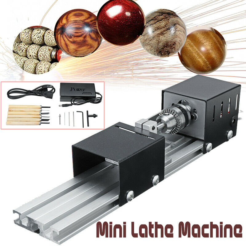 Mini tour à bois, Machine à travailler le bois, perles miniatures de bouddha, tour, meulage, polissage, perles, perceuse à bois, outil rotatif DC12-24V