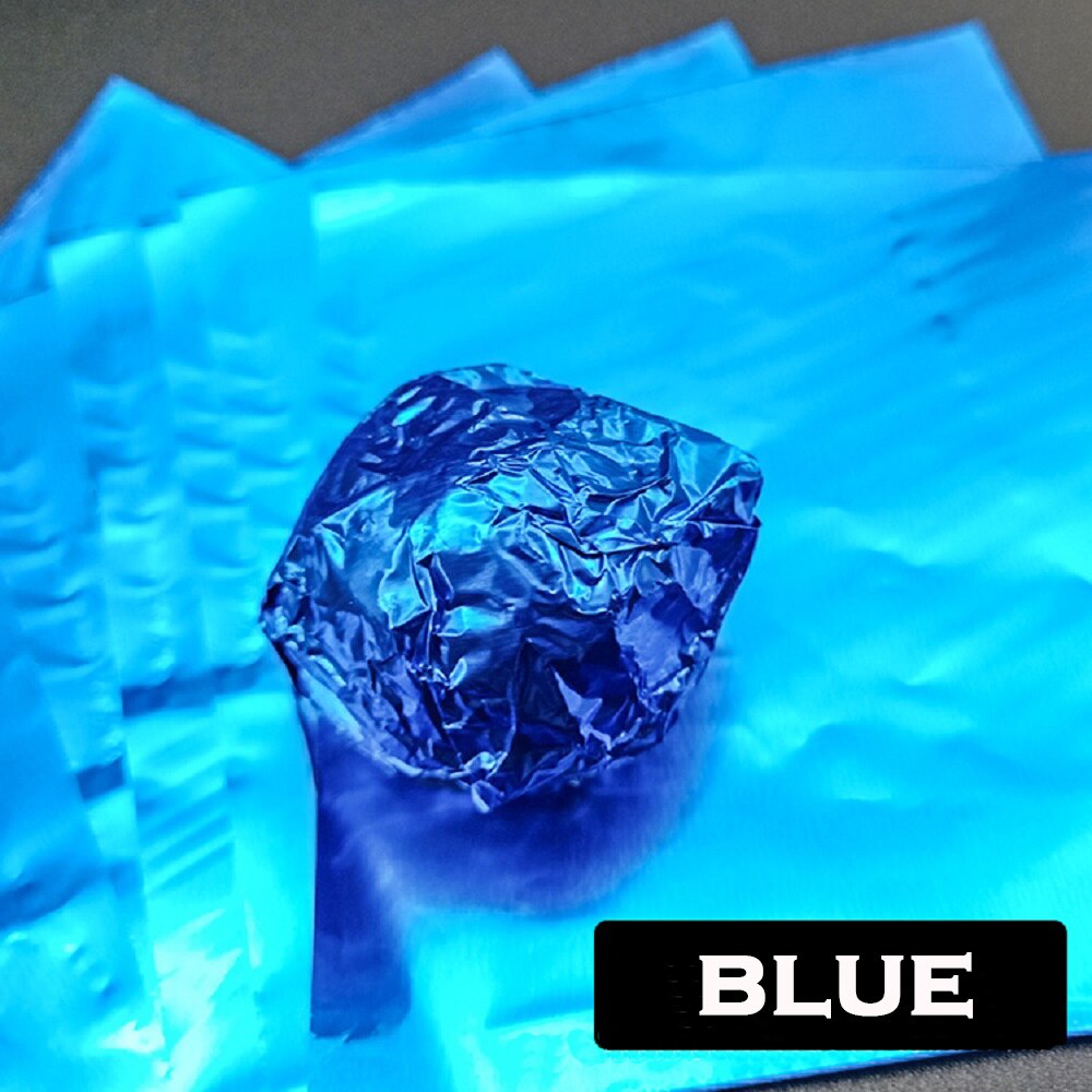 200pcs 10x10cm DIY Chocolate Paper Candy Packaging Paper Sweets Square Wrapper 6 Colors for Valentine's Day Birthday Party: Blue