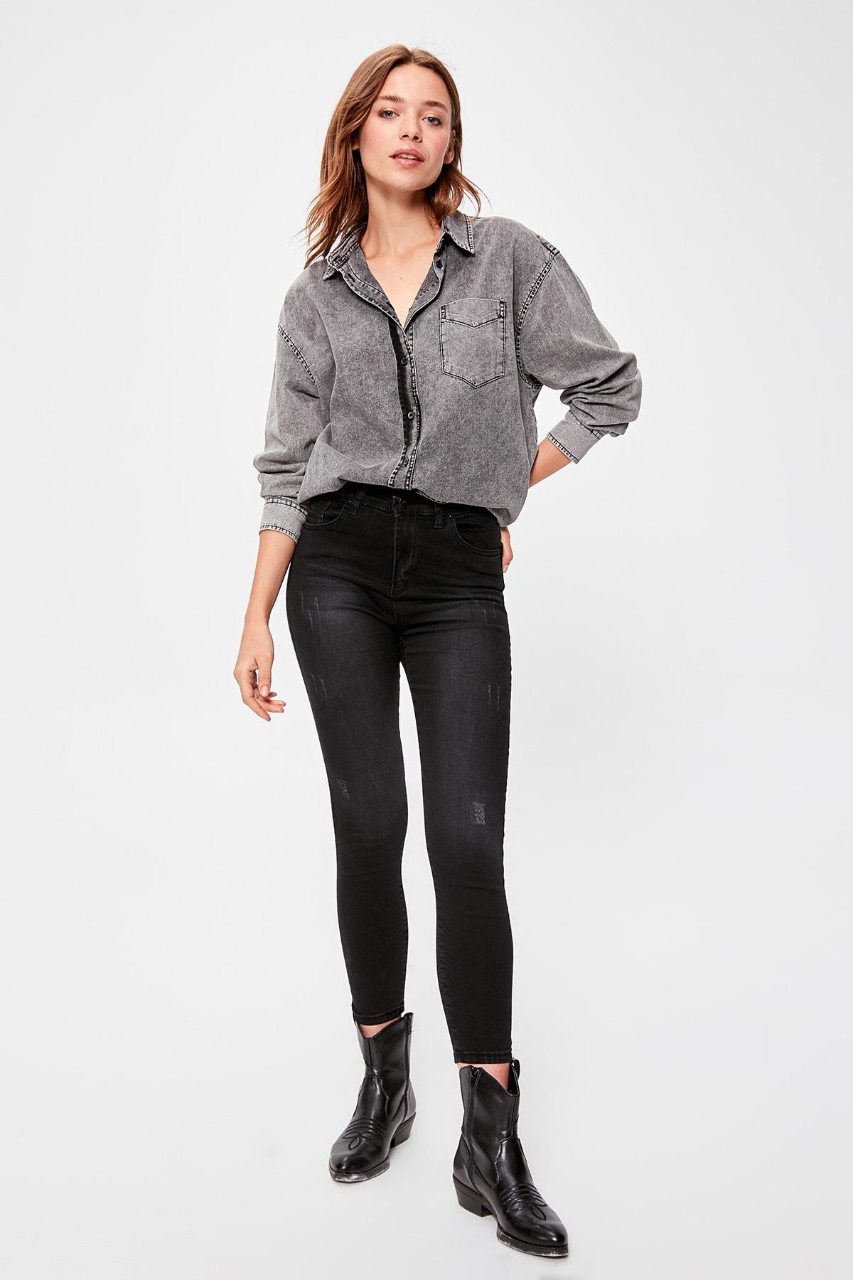 Jeans Noir Chipie Skinny Fit Femme – Modèle PUNCH Avec Fermeture éclair – Neuf Avec étiquettes