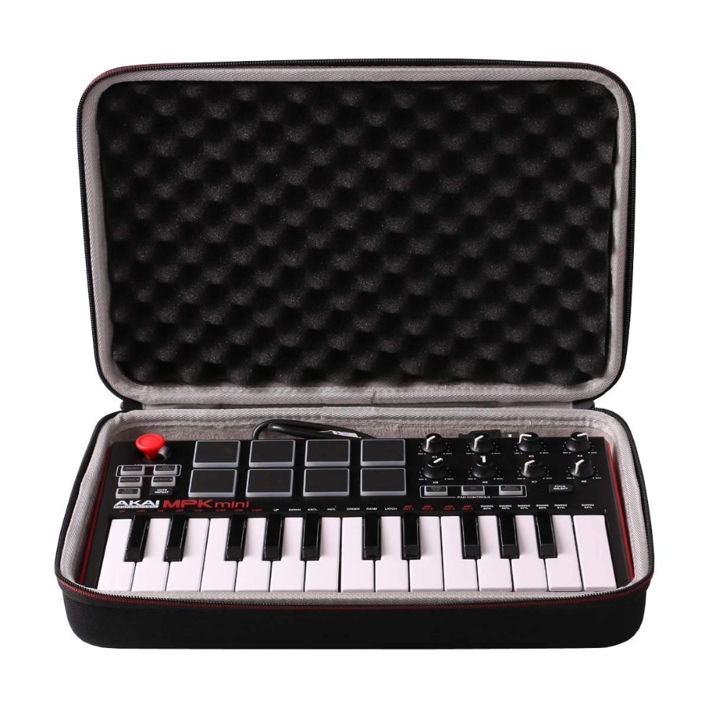 LTGEM Da Viaggio Custodia per il trasporto per Akai MPK mini MKII e MPK mini Gioco Professionale | 25-chiave USB midi tamburo pad e Tastiera controllore