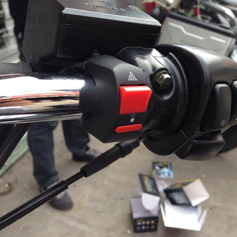 Universal Handlebar Motorcycle Accident Hazard Light Switch On/Off Button Light Switch 12V DC for Motorcycles