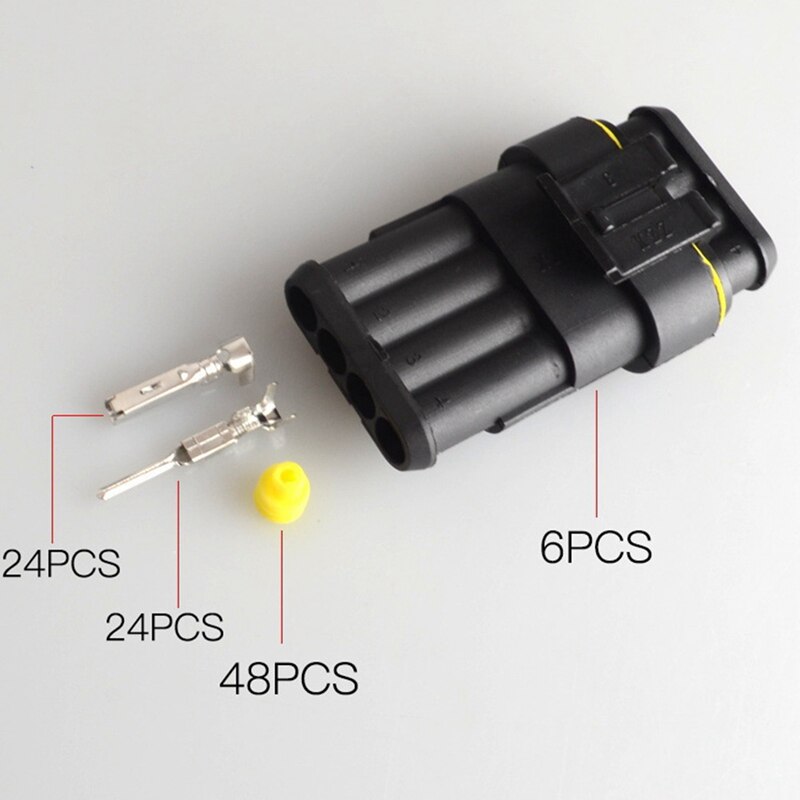 Waterproof Automotive Wire Connector Plug 1-6P With Fuse Electrical Equipment Female Male Way AMP Super Seal