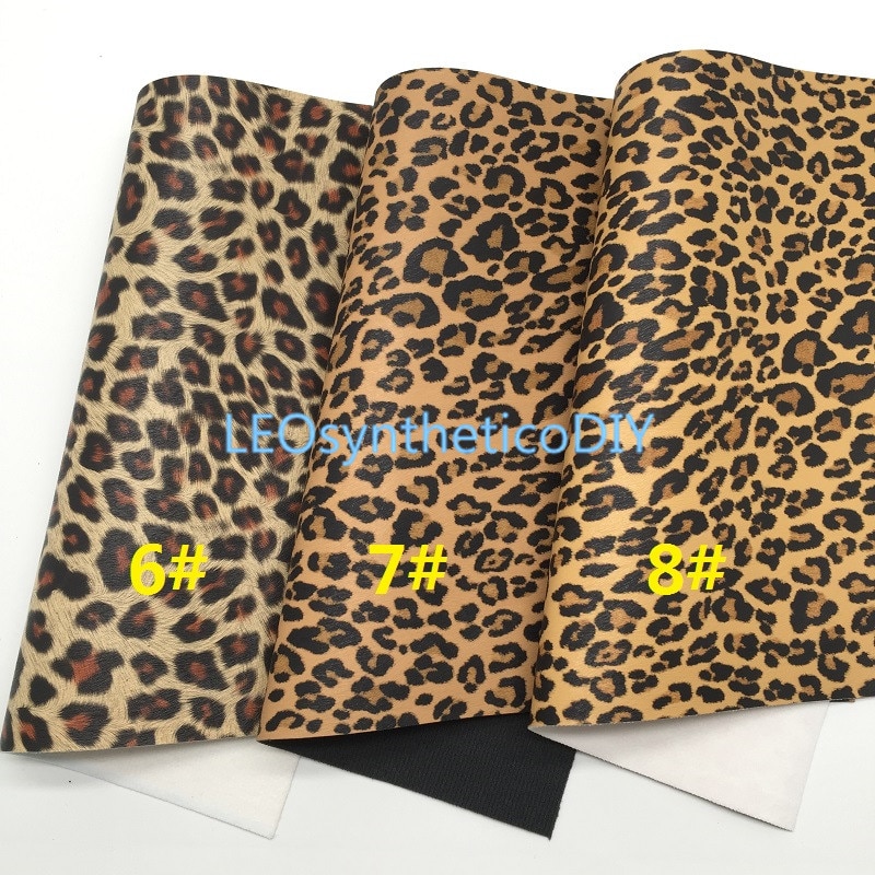 1PC 21X29CM Leopard Printed Faux Leather Fabric, S... – Grandado