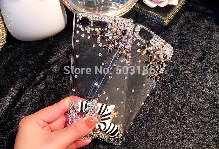 For ZTE Blade A3 A5 A7 V9 V10 Vita L8 Axon 7 Nubia Z17 Z11 Max N1 Diamond Zebra Rhinestone case cover