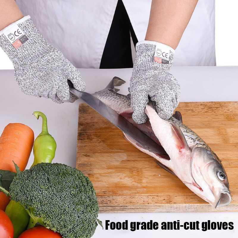 Grade 5 Anti-Snijden Handschoenen Slijtvaste Arbeid Bescherming Anti-Schrapen Anti-Mes Anti-Vis keuken Handschoenen Anti-Snijden