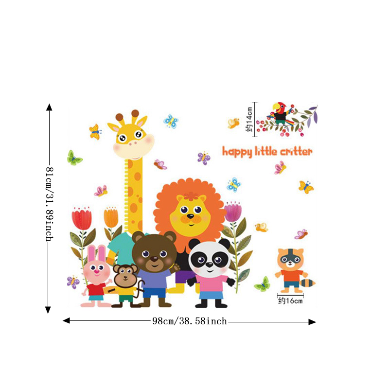 Zs Sticker Animals Wall Stickers Children Room Home Decor Safari Vinyl Kids Room Decal Baby Room Nursery Decor: sk9312