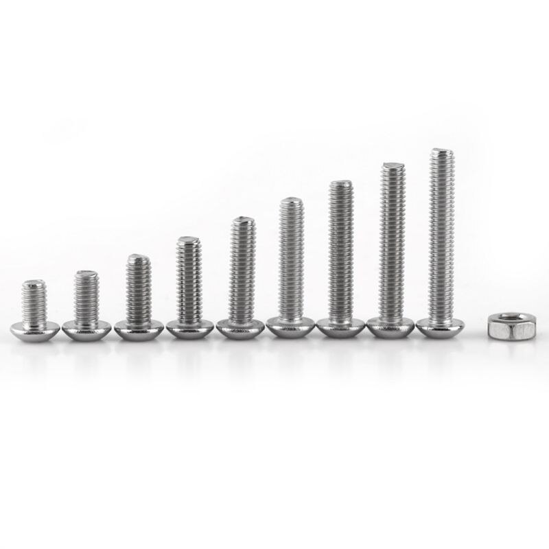 340pcs M3 Hex Socket Screw Nut Stainless Steel M3 Screws Nuts Assortment Kit Fastener