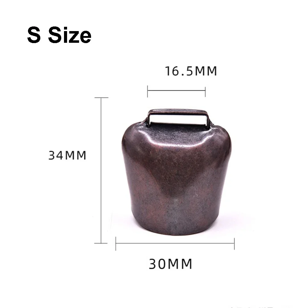 Campana de Metal para pastoreo, campana para ovejas y vacas, campanas de cobre para ganado, ovejas, campana fuerte para animales, accesorios de campana de posicionamiento para vacas y ovejas: plum