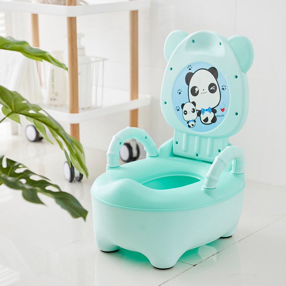 Orinal portátil con forma de Panda para niños, orinal con asiento de entrenamiento, urinario para niños, inodoro cómodo para niños, orinal de viaje para niños: PJ3452C