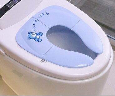 Bébé voyage pliant pot siège enfant en bas âge portable toilette formation siège enfants urinoir coussin enfants pot chaise coussin/tapis: blue