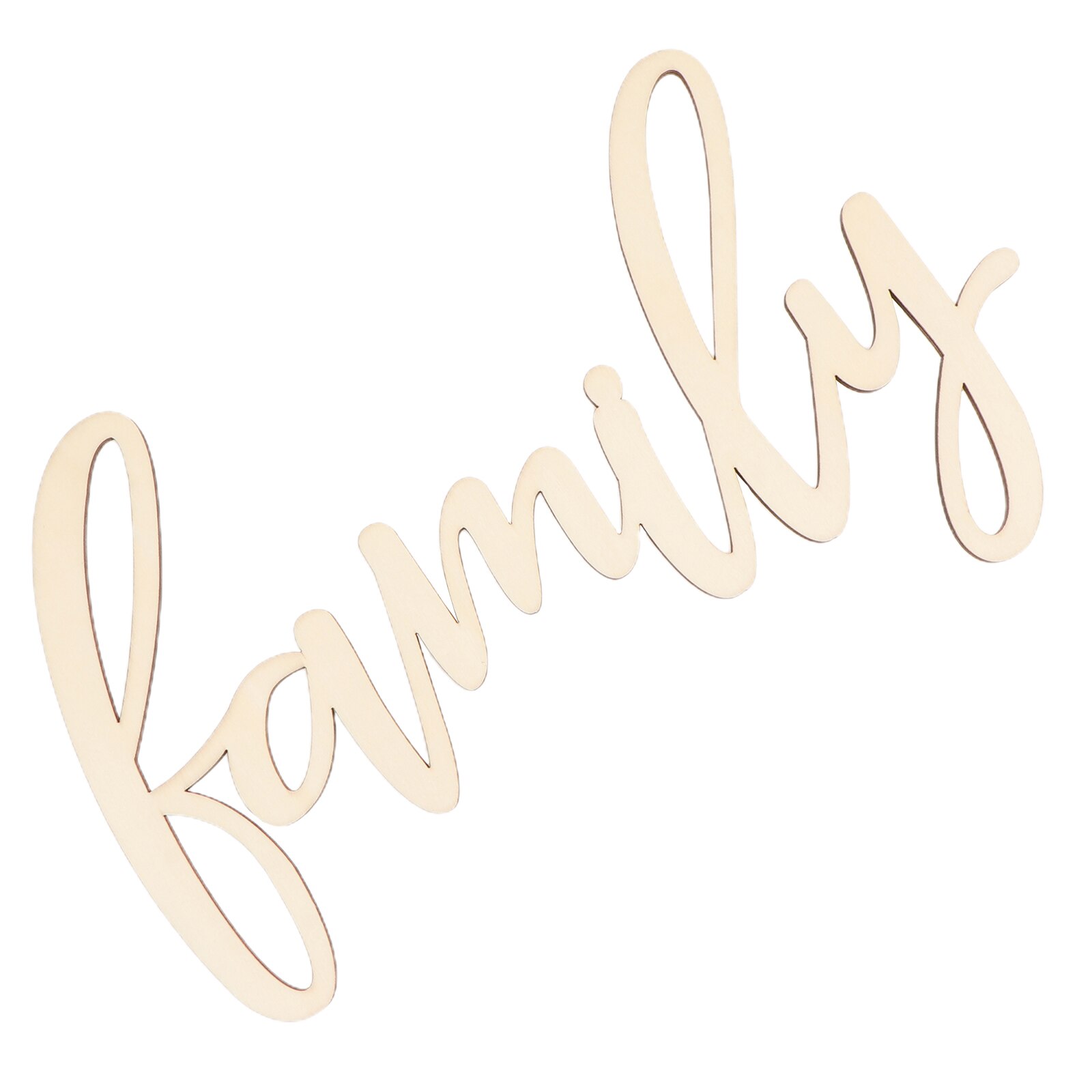 Family Wood Sign Home Décor Wall Art Unfinished 30.5x18x0.4cm: Default Title