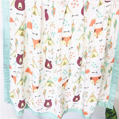 4 lager bambu muslin träd baby muslin filt vattenmelon täcke swaddle bättre än anais baby/bambu filt spädbarnssjal: Björn