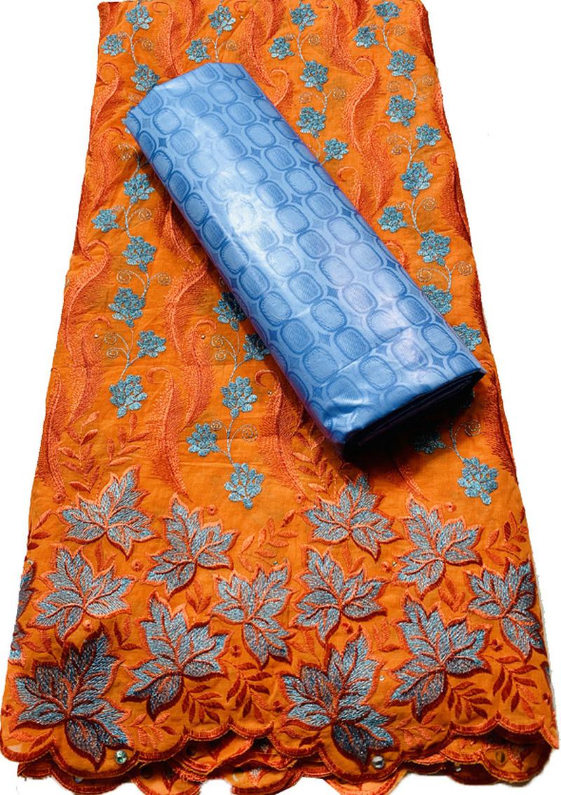 Ensemble de tissus Bazin Riche en dentelle suisse, Voile 2.5 + 2.5 Yards/ensemble, pour mariage africain, nouvelle guinée, ghana, YKM030, 2022