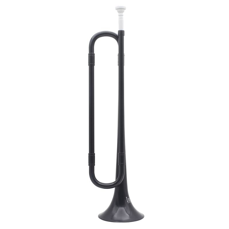 B Flat Bugle Cavalry Trumpet Plastic with Mouthpiece for Band School Student Black color: Default Title