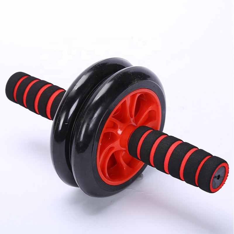 ABS Plastic Muscle Exercise Equipment Fitness Equipment Double Wheel Abdominal Power Wheel Ab Roller Gym Roller Trainer Training