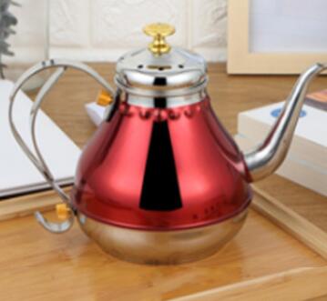 stainless steel tea pot with tea strainer teapot with tea infuser teaware sets tea kettle infuser teapot for induction: 1.2L Red