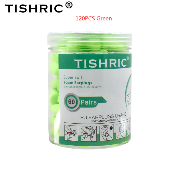 Bouchons d&#39;oreille anti-bruit, protection pour dormir et nager, 120 db, 10/60/160 pièces: 120PCS Green