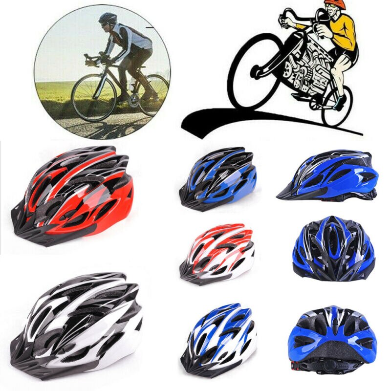 Adult Men Womens Bike Helmet Cycling MTB With Visor Mountain Shockproof Adjustable Fitting Bicycle Helmet