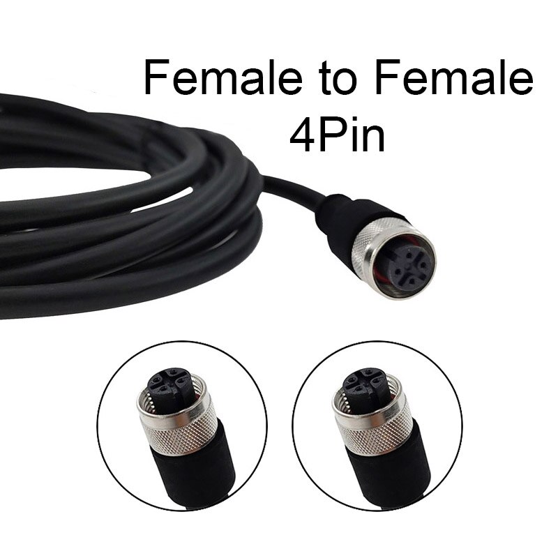 M12 sensor connector cable double head waterproof line male female 2m wire waterproof 4Pin 5Pin 8Pin sensor connectors: Straight F to F 4 p