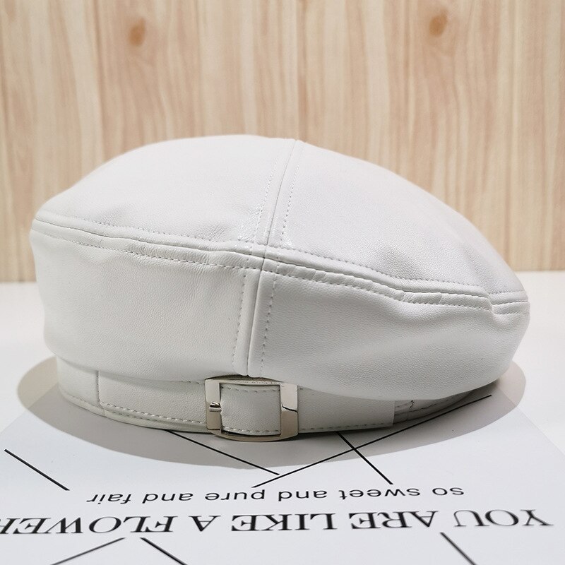 Baseball Pet Effen Kleur Pu Lederen Caps Baseball Hoed Lente Zomer Herfst En Winter Leisure Hiphop Trucker Hoeden, Kaki, 56-58 Cm