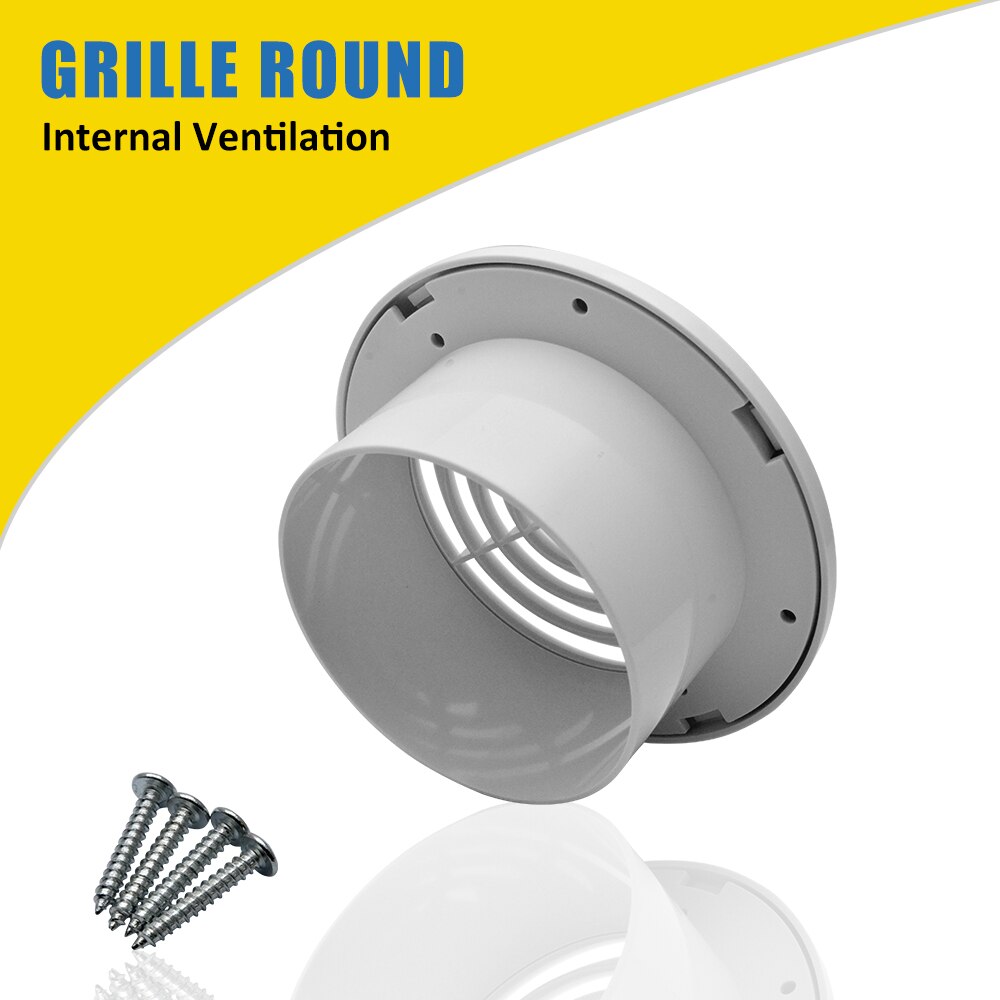4" 100mm Air Vent Grille Ventilation Ceiling Wall Mount Air Vent ABS Round