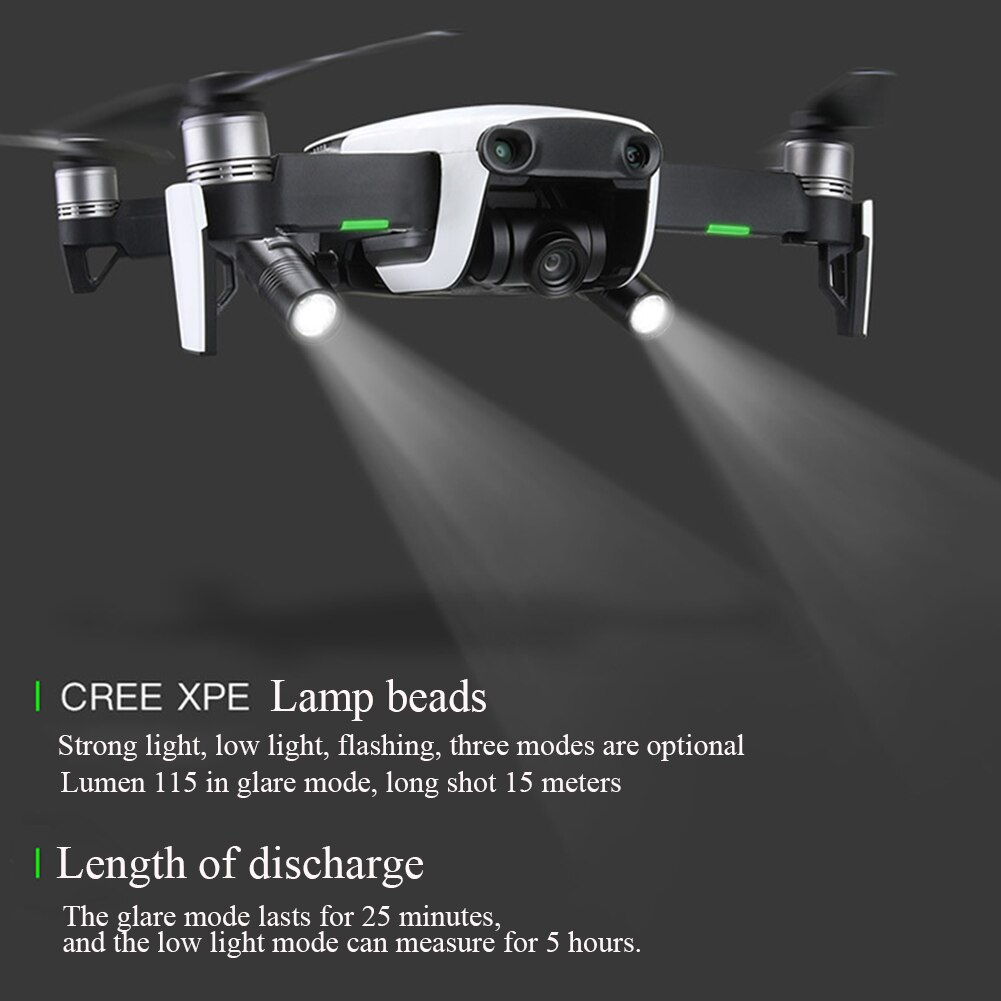 Night Flight Led Licht Zoeklicht Tool 360 Graden Rotatie Outdoor Drone Fotografie Mini Accessoires Onderdelen Voor Dji Mavic Air