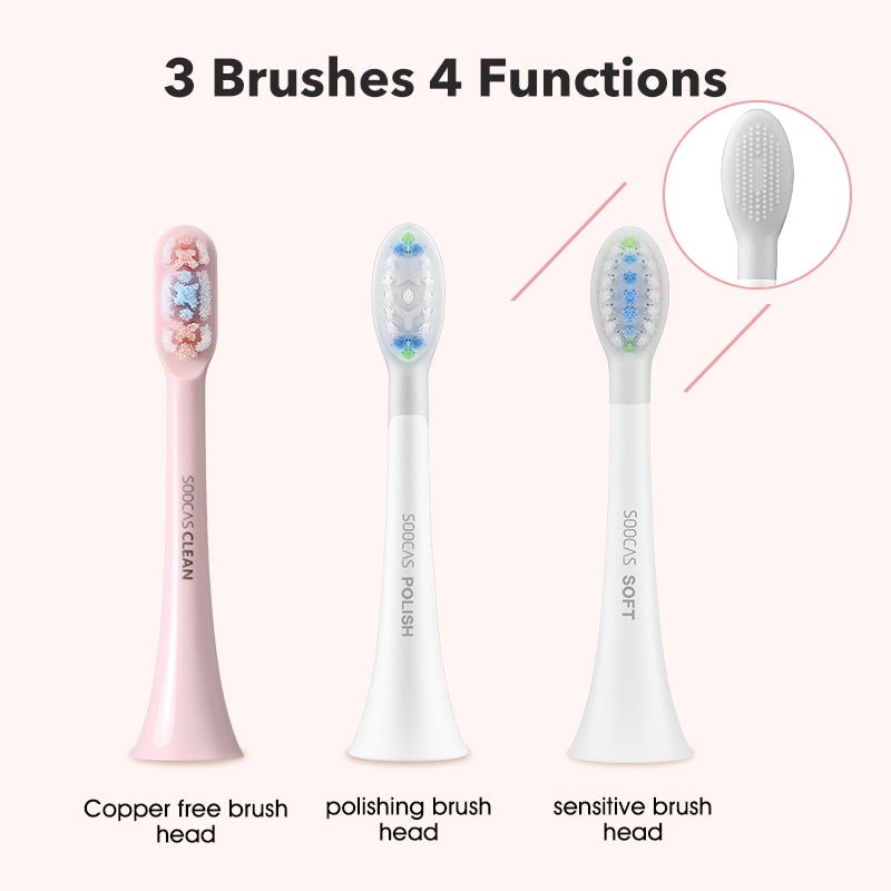 Soocas  x3u sonisk tandbørste elektrisk tandbørste til xiaomi mijia ultralyd automatisk opgraderet hurtigopladelig voksen vandtæt