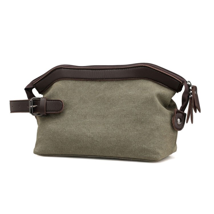 Klassische Casual Frauen Leinwand Kupplung Taschen Mit Leder Gürtel Neue Kleine Hand Taschen Für Männlichen & Weibliche Kupplung Tasche reise Handtasche: army green