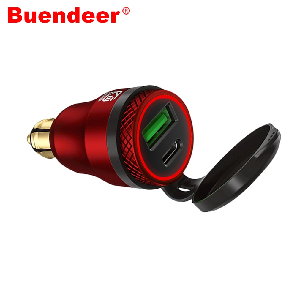 Cargador rápido portátil para motocicleta, adaptador QC3.0 Din a USB para BMW Triumph Tiger 800 XC Ducati