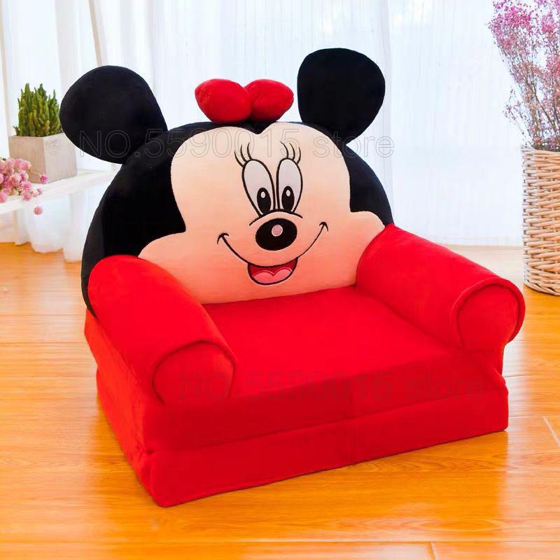 Silla Mona niños sofá taburete plegable de dibujos animados para niños sofá taburete de bebé se puede lavar silla lavable para niños