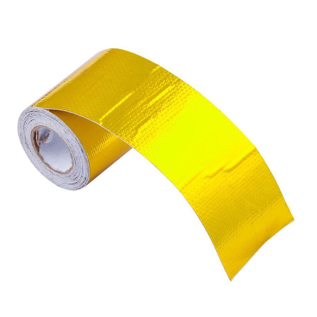 Goud Aluminiumfolie Tape Hittebestendig Aluminiumfolie Fiber Doek Voor Uitlaatpijp Afzuigkap Industrie