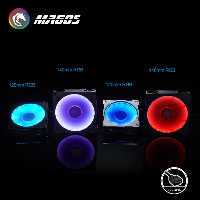 PHANTEKS RGB Fan Frame Halos, Used For 12cm/14cm Computer Case Fan, LED Fan Aperture Cover, 5V 3Pin RGB M/B SYNC