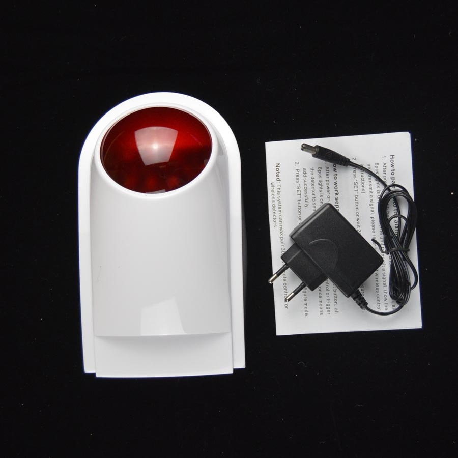 Earykong 433MHz Wireless outdoor alarm strobe siren flash, Only for G90B (Plus) alarm system waterproof, built-in battery