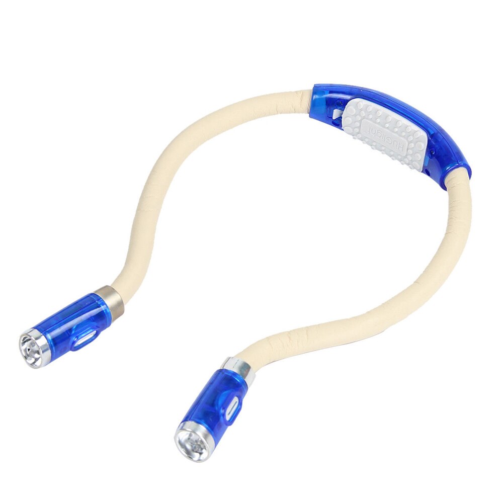 Convenient Flexible Handsfree Led Neck Hug light Book Reading Lamp Novelty Led Night Flash light Camping light: Blue