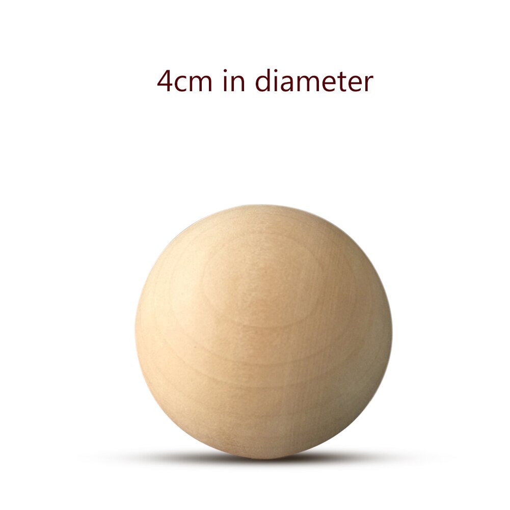 Solid Wooden Round Ball Manual DIY Accessories Wooden Colorful Big Painted Ball Decoration: 4cm