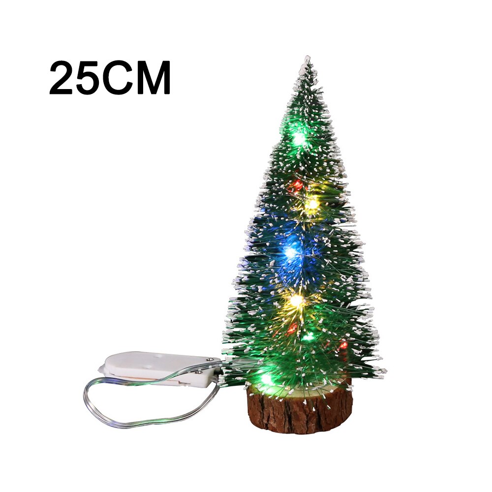 Kerstversiering Desktop Decoratie Met LED Verlichting Mini Kerstboom Thuis Bruiloft DIY Decoratie Supply: 25CM