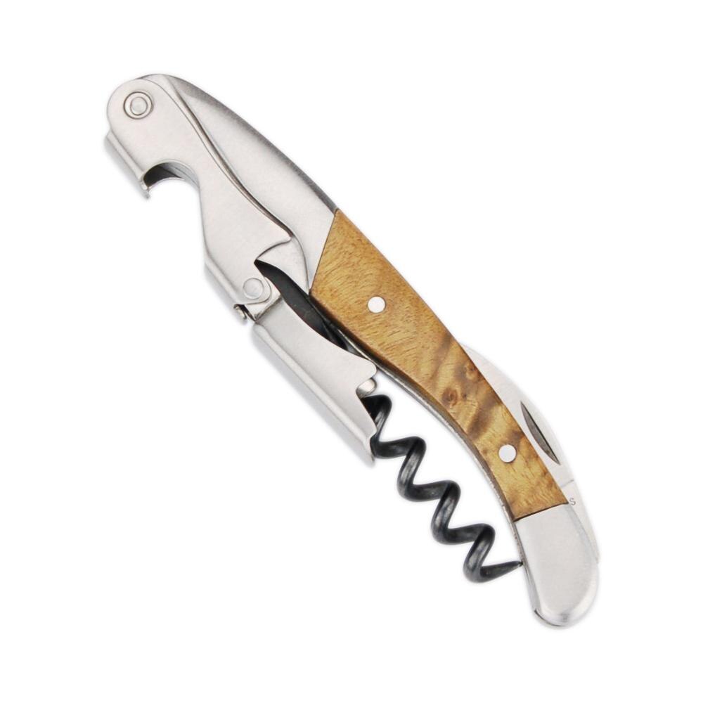 Forkry Sommelier Wijn Opener Ober 'S Vriend Kurkentrekker Wijn Flesopener Met Houten Handvat: burl wood