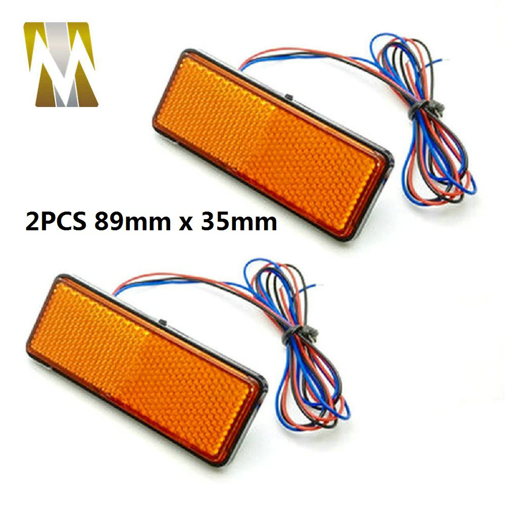 Faro trasero de moto de Motocross, Reflector LED redondo/rectangular, luces de freno, lámpara de señal de giro, accesorios universales para automóviles y motocicletas