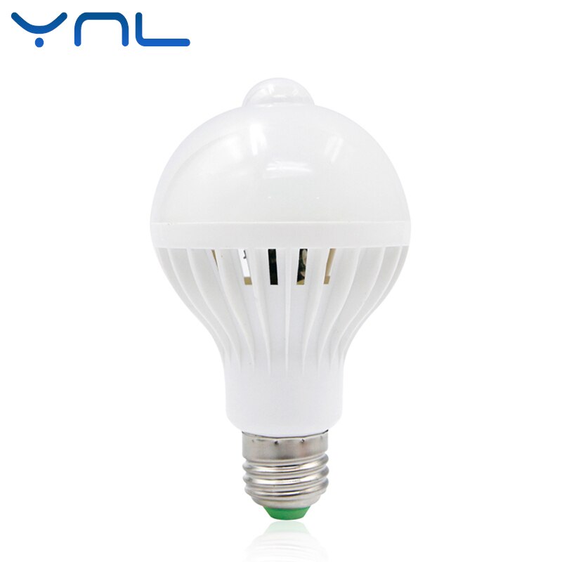 LED lamp PIR Infrarood Motion/Sound + Light Sensor Controle E27 3w 5w 7w 9w 12w automatische Smart Sensor Wit Lampada LED Lamp licht