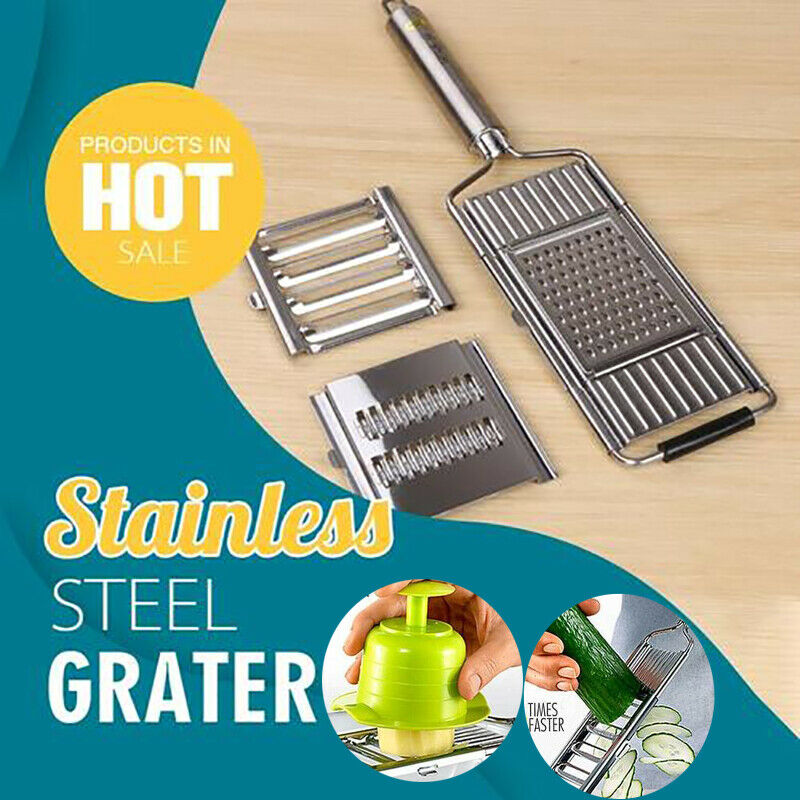 Multi-Purpose Vegetable Slicer Stainless Steel Grater Cutter Shredders 3 in 1 Fruit Potato Onion Peeler Kitchen Accessories Tool