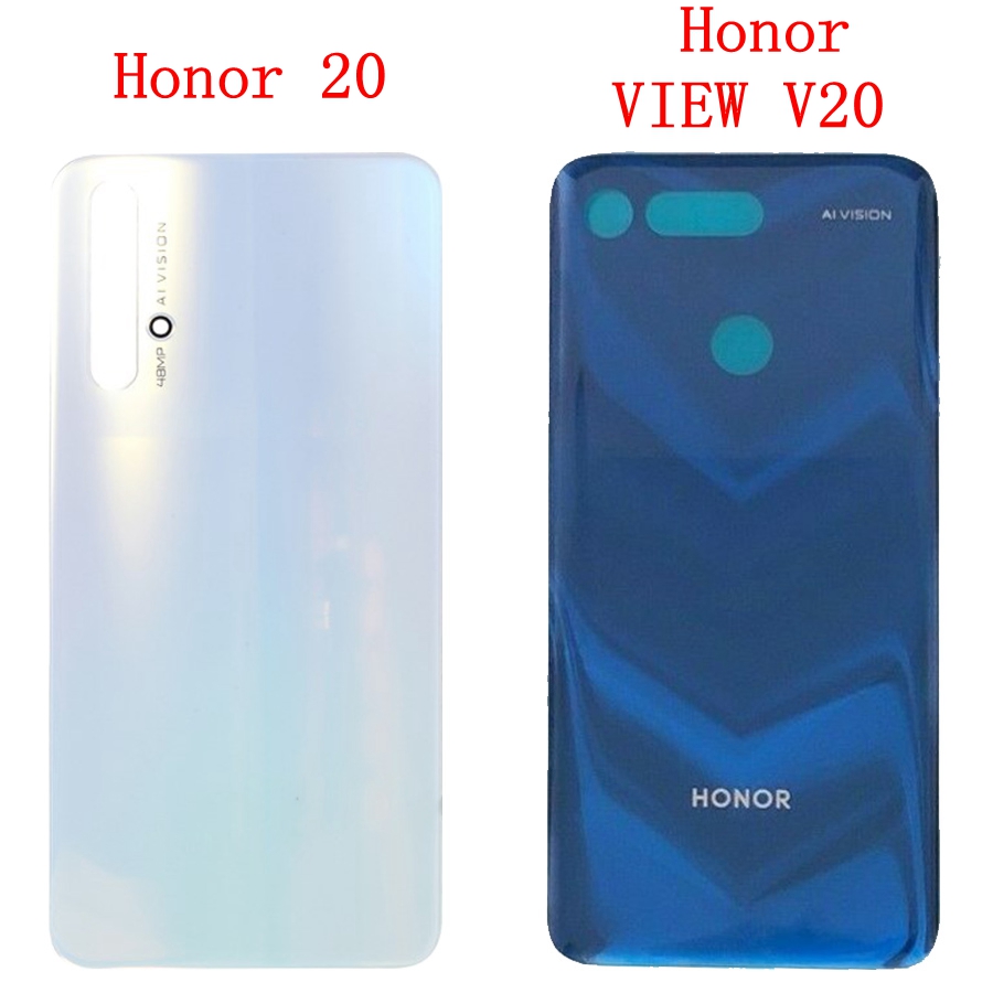 Boîtier d'origine Huawei honour 20 couvercle de batterie arrière porte boîtier de verre arrière Huawei V20 VIEW 20 couvercle de batterie pièces de téléphone